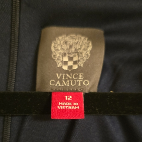 Vince Camuto Black and White Sleeveless Mock Neck Mini Dress - Picture 2 of 11